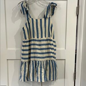 By Together Blue and Cream Striped Top Size Small